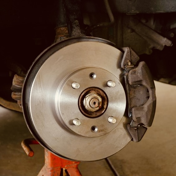 Disc brake rotor and caliper during a brake service